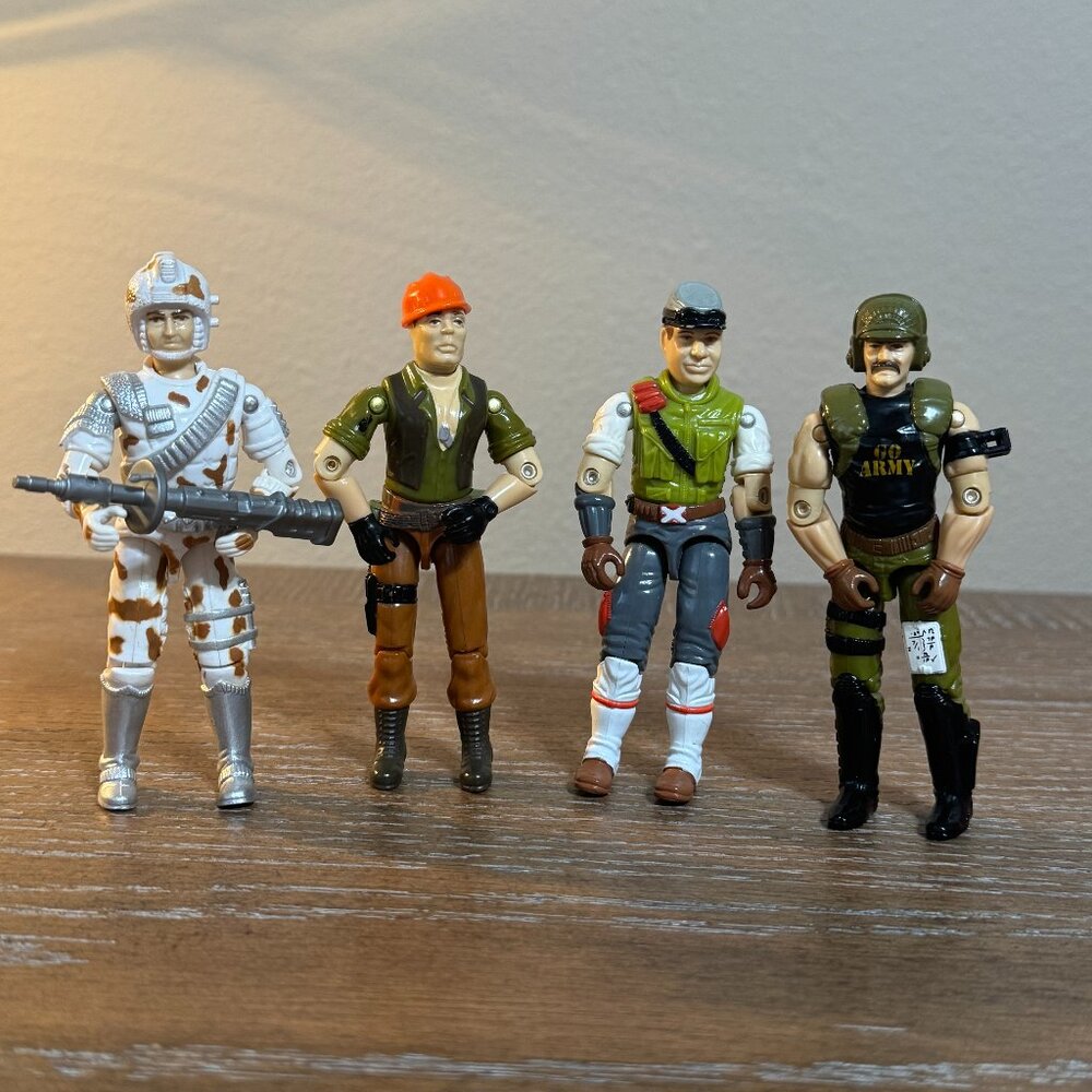 GI Joe Lot of 4 figurines 80s 90s Avalanche Tollbooth Cross Country Blackblast